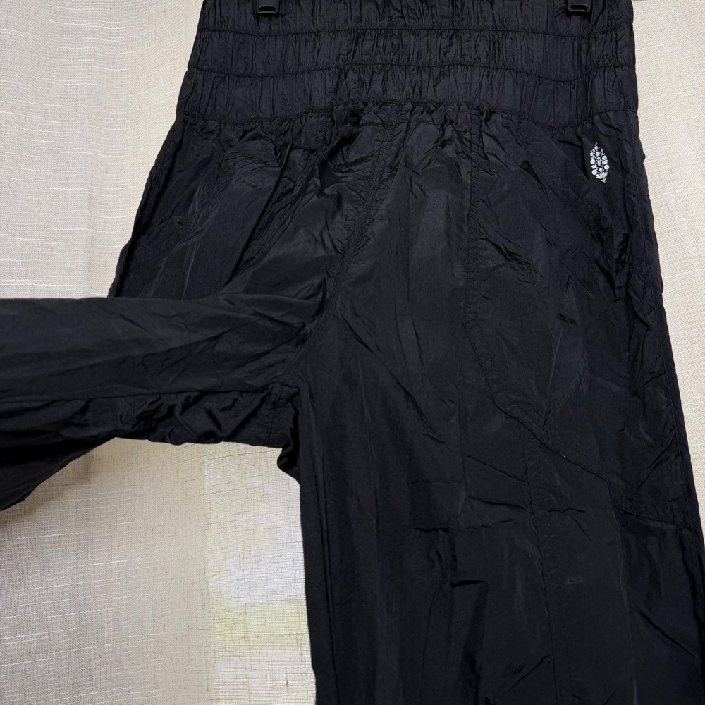 Free People FP Movement Way Home Jogger Smocked High Rise Women's Small S Black - Picture 5 of 10
